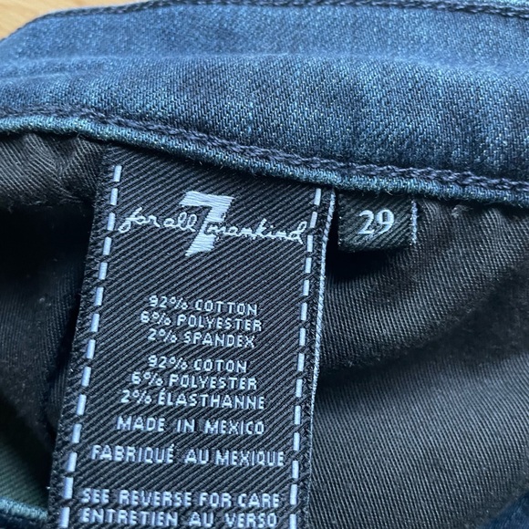 Womens 7 for All Mankind Slimmy Luxe Performance Dark Wash Straight Leg Jeans - Picture 4 of 8